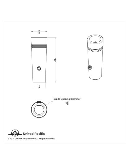 1-7/8&quot; Short Aluminum Toggle Switch Extension With Crystal For Kenworth - Amber Crystal | Part Number: 40156