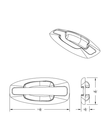 Chrome Exterior Door Handle Cover For Kenworth T680/T880 (2013-2023) &amp; W990 (2019-2023) - Driver| Part Number: 41542