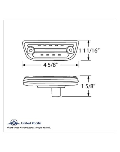 9 LED Rectangular Cab Light For Peterbilt 579 &amp; Kenworth T680/T770/T880 - Amber LED/Clear Lens| Part Number: 36780