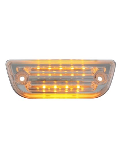 9 LED Rectangular Cab Light For Peterbilt 579 &amp; Kenworth T680/T770/T880 - Amber LED/Clear Lens| Part Number: 36780