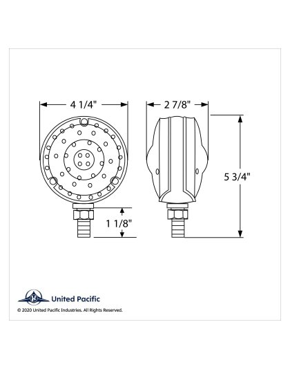  88 LED Single Stud Double Face Turn Signal Light - Amber &amp; Red LED/Clear Lens | Part Number: 38114