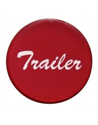 Trailer&quot; Glossy Air Valve Knob Sticker Only - Red | Part Number: 23229-1R