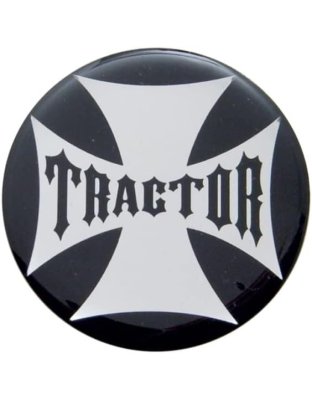 &quot;Tractor&quot; Maltese Cross Air Valve Knob Sticker Only - Black | Part Number: 23222-2K