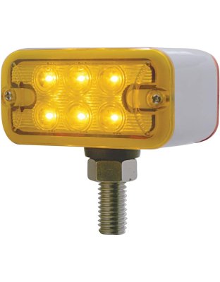 12 LED Dual Function Double Face Light - T-Mount - Amber &amp; Red LED/Amber &amp; Red Lens | Part Number: 39408