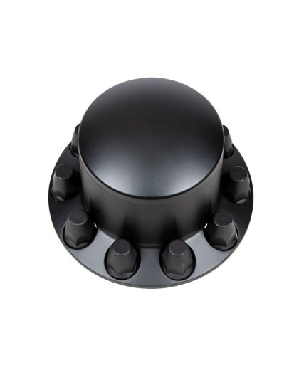 Dome Rear Axle Cover With 33mm Standard Thread-On Nut Covers - Matte Black | Part Number: 10335