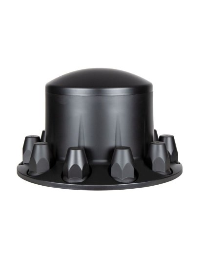 Dome Rear Axle Cover With 33mm Standard Thread-On Nut Covers - Matte Black | Part Number: 10335