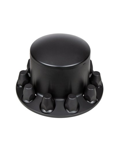 Dome Rear Axle Cover With 33mm Standard Thread-On Nut Covers - Matte Black | Part Number: 10335