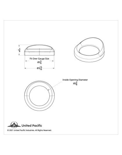  Speed/Tachometer Gauge Bezel With Visor For Freightliner/Peterbilt | Part Number: 20555