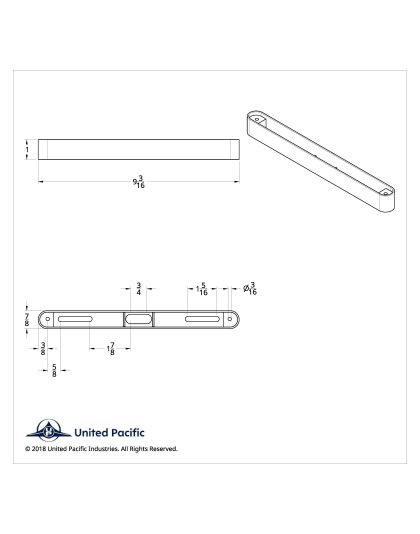 9&quot; LED Chrome Light Bar Housing   | Part Number: 30932B