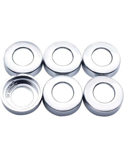  Chrome Plastic Toggle Kenworth Switch Nut Covers For Diameter Round Nut (6-Pack) | Part Number: 40891