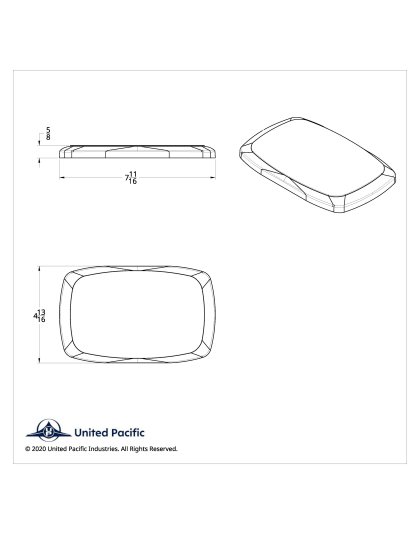 Chrome Rectangular Speaker Cover For Peterbilt 389 (2008 ), 388 (2008-2014),&amp; 335 (2006-2014) | Part Number: 41185