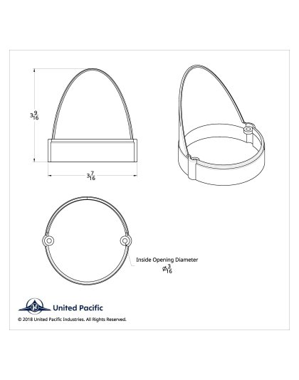 Chrome Light Flush Mount Base With Visor For Grakon 1000 Style Lights | Part Number: 39208B