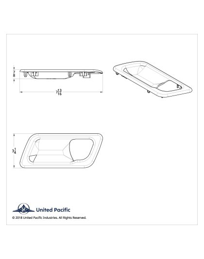 Chrome Interior Door Handle Trim For Peterbilt (Pair) | Part Number: 41182