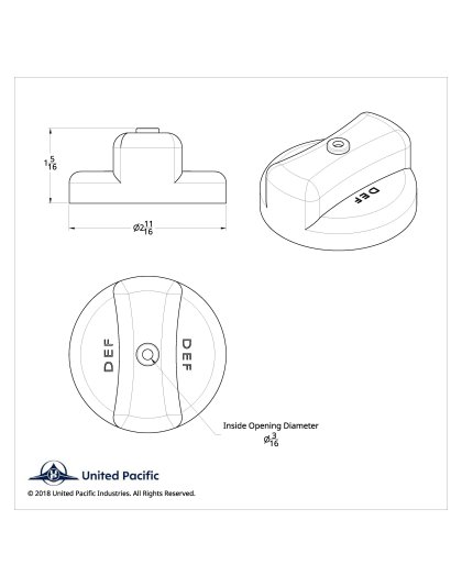 Chrome Plastic DEF Cap Cover For Freightliner| Part Number: 21264