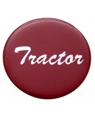 &quot;Tractor&quot; Glossy Air Valve Knob Sticker Only - Red | Part Number: 23222-1R