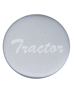 &quot;Tractor&quot; Glossy Air Valve Knob Sticker Only - Silver | Part Number: 23222-1S