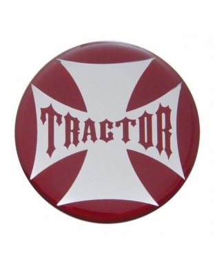 &quot;Tractor&quot; Maltese Cross Air Valve Knob Sticker Only - Red | Part Number: 23222-2R