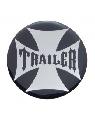 &quot;Trailer&quot; Maltese Cross Air Valve Knob Sticker Only - Black | Part Number: 23229-2K