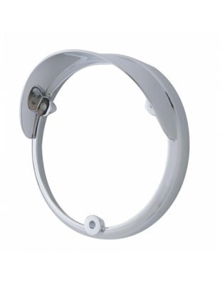 Round Double Face Light Bezel With Visor For Lights Mounted Upside Down - Fits 38113 Series | Part Number: 32124