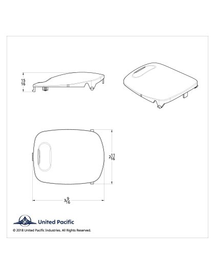 Rectangular Dome Light Lens For 2006  Peterbilt - Clear | Part Number: 37052