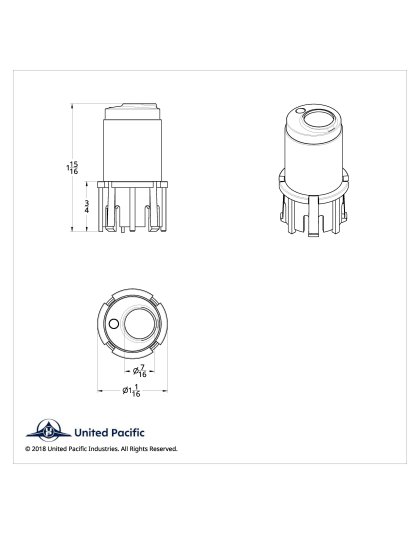 Center A/C Control Knob For 2006  Kenworth - Blue Crystal | Part Number: 41192