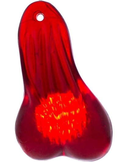  8-1/4&quot; Tall Large Low-Hanging Rubber Balls With LED Light - Red LED | Part Number: 70390