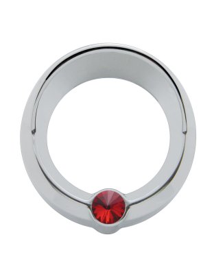 Signature Series Small Gauge Bezel With Visor For Freightliner - Red Crystal | Part Number: 20834