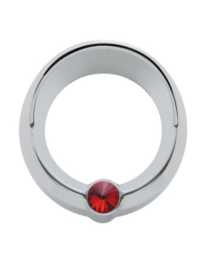 Signature Series Small Gauge Bezel With Visor For Freightliner - Red Crystal | Part Number: 20834