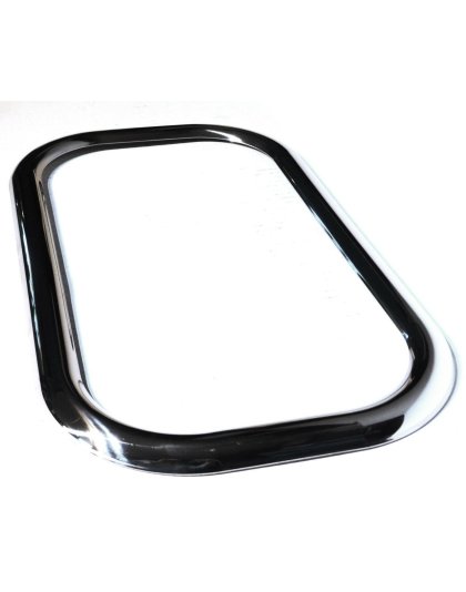 Stainless Curved View Window Trim With Sealant Adhesive For Freightliner | Part Number: 21719