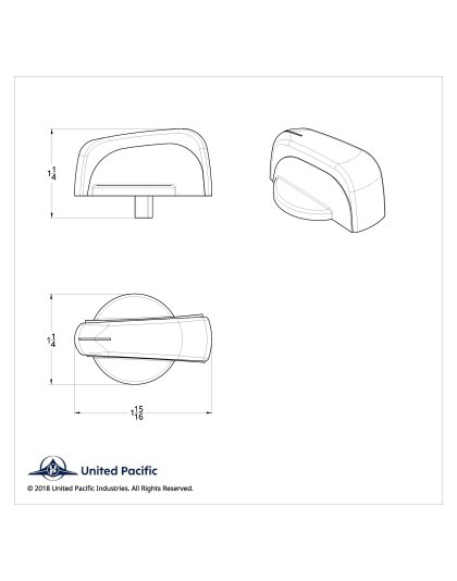  Chrome Plastic A/C Control Knob For 2005-2010 Freightliner Century, Coronado &amp; Columbia | Part Number: 41091