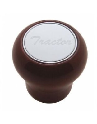 &quot;Tractor&quot; Wood Air Valve Knob - Stainless Plaque | Part Number: 23358