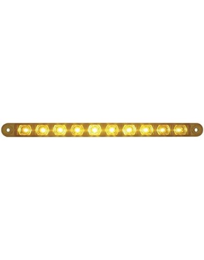 10 LED 9&quot; Turn Signal Light Bar - Amber LED/Amber Lens | Part Number: 38942B