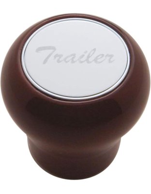 &quot;Trailer&quot; Wood Air Valve Knob - Stainless Plaque | Part Number: 23359