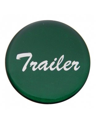 &quot;Trailer&quot; Glossy Air Valve Knob Sticker Only - Green | Part Number: 23229-1G