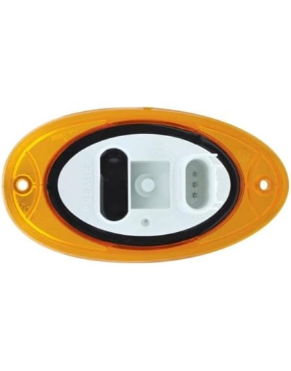 7 LED Turn Signal Light For 2008-2017 Freightliner Cascadia - Dome Lens, Amber LED/Amber Lens| Part Number: 37077