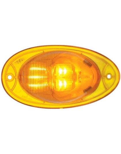 7 LED Turn Signal Light For 2008-2017 Freightliner Cascadia - Dome Lens, Amber LED/Amber Lens| Part Number: 37077