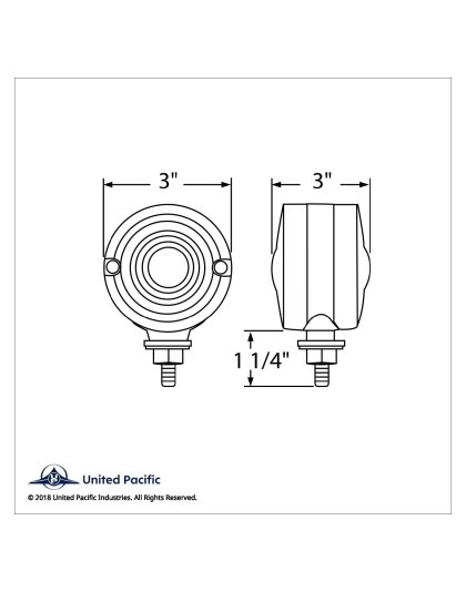 LED 3&quot; Double Face Light - Amber &amp; Red LED/Amber &amp; Red Lens | Part Number: 38682