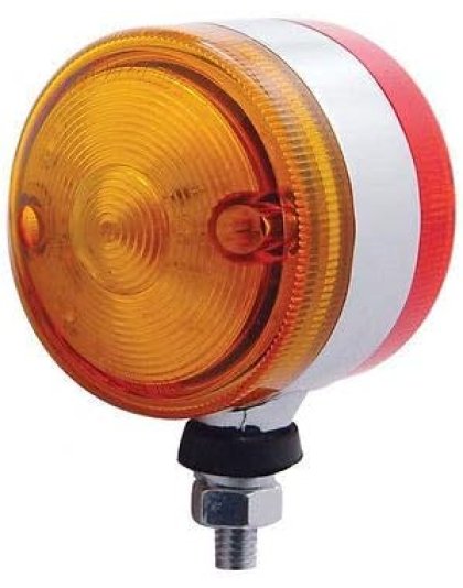 LED 3&quot; Double Face Light - Amber &amp; Red LED/Amber &amp; Red Lens | Part Number: 38682