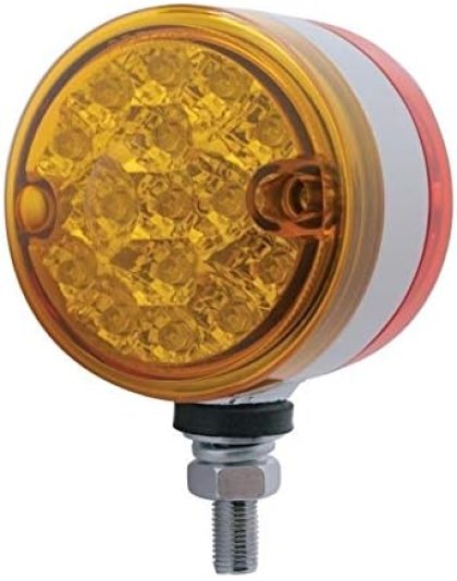  30 LED 3&quot; Dual Function Reflector Double Face Light - Amber &amp; Red LED/Amber &amp; Red Lens | Part Number: 39561