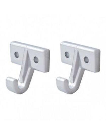  Chrome Plastic Sun Visor Hooks For Kenworth W900 (1990-2005) And T800/T600 (1986-2005) (2-Pack) | Part Number: 40862