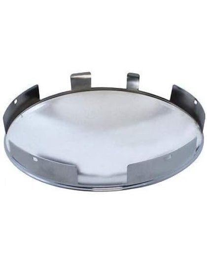 6 Uneven Stainless Steel Dome Front Hubcap - 1&quot; Lip | Part Number: 20121