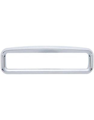  Chrome Bezel With Visor For 4-3/8&quot; X 7/8&quot; Kenworth Glove Box Emblem | Part Number: 20595