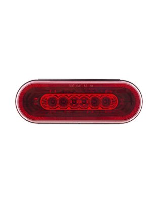 6&quot; Oval Abyss  22 LED Light (Stop, Turn &amp; Tail) - Red LED/Red Lens | Part Number: 36569