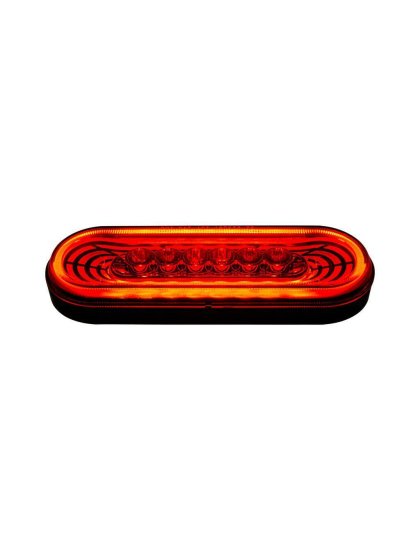 6&quot; Oval Abyss  22 LED Light (Stop, Turn &amp; Tail) - Red LED/Red Lens | Part Number: 36569