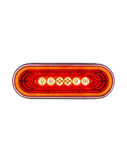 6&quot; Oval Abyss  22 LED Light (Stop, Turn &amp; Tail) - Red LED/Red Lens | Part Number: 36569