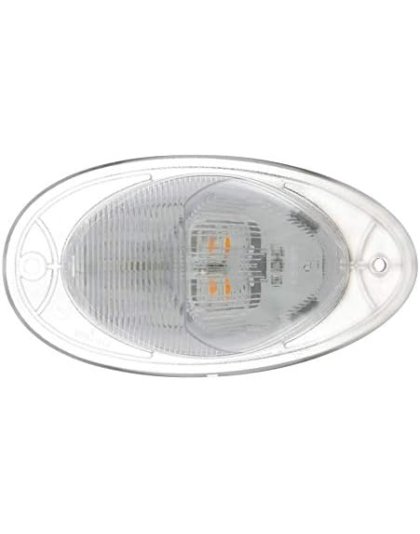 LED Turn Signal Light For 2008-2017 Freightliner Cascadia - Dome Lens, Amber LED/Clear Lens | Part Number: 37078