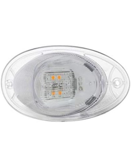 LED Turn Signal Light For 2008-2017 Freightliner Cascadia - Dome Lens, Amber LED/Clear Lens | Part Number: 37078