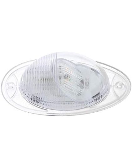 LED Turn Signal Light For 2008-2017 Freightliner Cascadia - Dome Lens, Amber LED/Clear Lens | Part Number: 37078