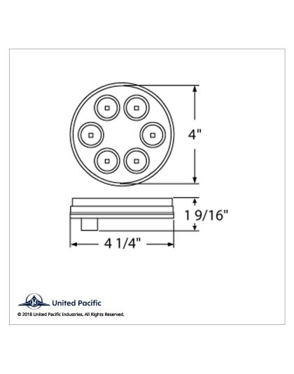 4&quot; Back-Up 6 LED Light | Part Number: 38660