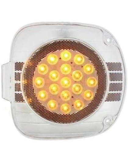  22 LED Turn Signal Light For 1996-2010 Freightliner Century - Amber LED/Clear Lens | Part Number: 38929